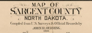 Title of Source Map - Sargent County, North Dakota 1899 Old Town Map Custom Print - Sargent Co - NOT FOR SALE