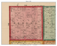 Denver (some blurred text), North Dakota 1899 Old Town Map Custom Print - Sargent Co