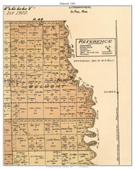 Belmont, North Dakota 1900 Old Town Map Custom Print - Traill Co