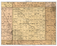Bloomfield, North Dakota 1900 Old Town Map Custom Print - Traill Co