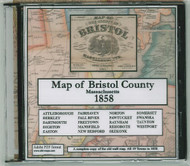 Map of the County of Bristol, Massachusetts, 1858, CDROM Old Map