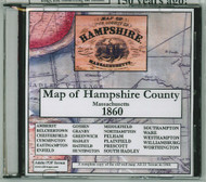 Map of the County of Hampshire, Massachusetts, 1860, CDROM Old Map