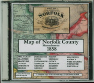 Map of the County of Norfolk, Massachusetts, 1858, CDROM Old Map