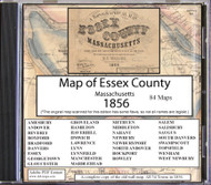 A Topographical Map of Essex County, Massachusetts, 1856, CDROM Old Map