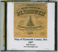 Map of the County of Plymouth, Massachusetts, 1857, CDROM Old Map