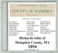 Richards Atlas of Hampden County, Massachusetts, 1894, CDROM Old Map