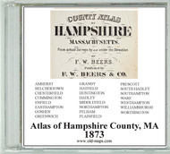 Beers Atlas of Hampshire County, Massachusetts, 1873, CDROM Old Map