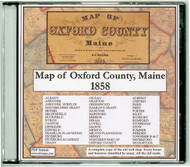 Map of Oxford County, Maine, 1858, CDROM Old Map