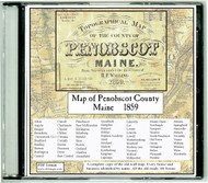 Map of Penobscot County, Maine, 1859, CDROM Old Map