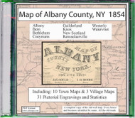 Map of Albany County, New York, 1854, CDROM Old Map