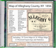 Map of Allegany County, New York, 1856, CDROM Old Map