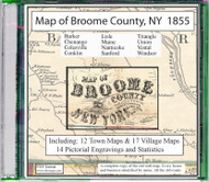 Map of Broome County, New York, 1855, CDROM Old Map