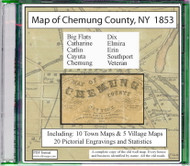 Map of Chemung County, New York, 1853, CDROM Old Map