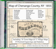Map of Chenango County, New York, 1855, CDROM Old Map