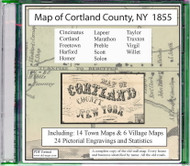 Map of Cortland County, New York, 1855, CDROM Old Map