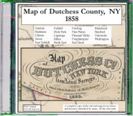 Map of Dutchess County, New York, 1858, CDROM Old Map