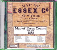 Map of Essex County, New York, 1858, CDROM Old Map