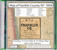Map of Franklin County, New York, 1858, CDROM Old Map