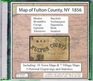 Map of Fulton County, New York, 1856, CDROM Old Map