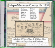 Map of Genesee County, New York, 1854, CDROM Old Map