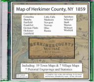 Map of Herkimer County, New York, 1859, CDROM Old Map