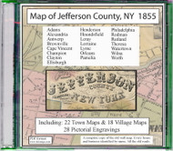 Map of Jefferson County, New York, 1855, CDROM Old Map