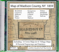 Map of Madison County, New York, 1859, CDROM Old Map