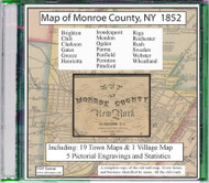Map of Monroe County, New York, 1852, CDROM Old Map