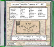 Map of Onieda County, New York, 1852, CDROM Old Map