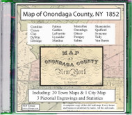 Map of Onondaga County, New York, 1852, CDROM Old Map