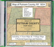 Map of Putnam County, New York, 1854, CDROM Old Map