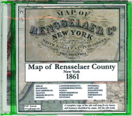 Map of Rensselaer County, New York, 1861, CDROM Old Map