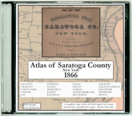 Topographical Atlas of Saratoga Co. New York, 1866, CDROM Old Map