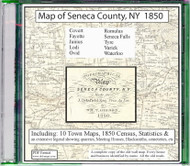 Map of Seneca County, New York, 1850, CDROM Old Map