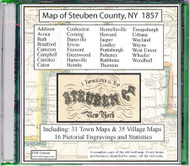 Map of Steuben County, New York, 1857, CDROM Old Map