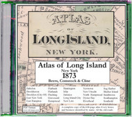 Atlas of Long Island (Suffolk County), New York, 1873, CDROM Old Map