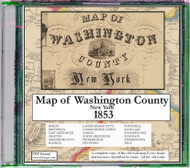 Map of Washington County, New York, 1853, CDROM Old Map