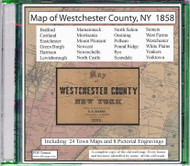 Map of Westchester County, New York, 1858, CDROM Old Map
