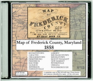 Map of Frederick County, Maryland, 1858, CDROM Old Map