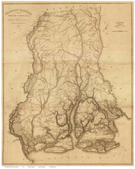 Beaufort District, 1825 South Carolina - Old Map Reprint - Mills Atlas LC