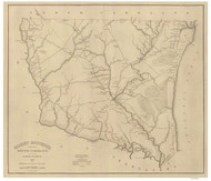 Horry District, 1825 South Carolina - Old Map Reprint - Mills Atlas RSY