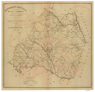 Newberry District, 1825 South Carolina - Old Map Reprint - Mills Atlas RSY