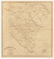 Spartanburgh District, 1825 South Carolina - Old Map Reprint - Mills Atlas RSY