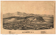 Altamont, New York 1889 Bird's Eye View - Old Map Reprint