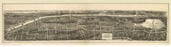 Bronx, New York 1897 Bird's Eye View - Old Map Reprint