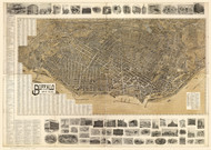 Buffalo, New York 1902 Bird's Eye View - Old Map Reprint