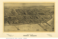 Coney Island, New York 1906 Bird's Eye View - Old Map Reprint