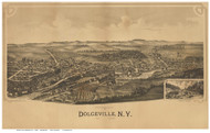 Dolgeville, New York 1890 Bird's Eye View - Old Map Reprint