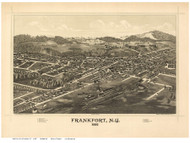 Frankfort, New York 1887 Bird's Eye View - Old Map Reprint