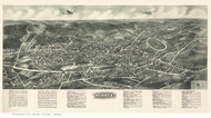 Monroe, New York 1922 Bird's Eye View - Old Map Reprint